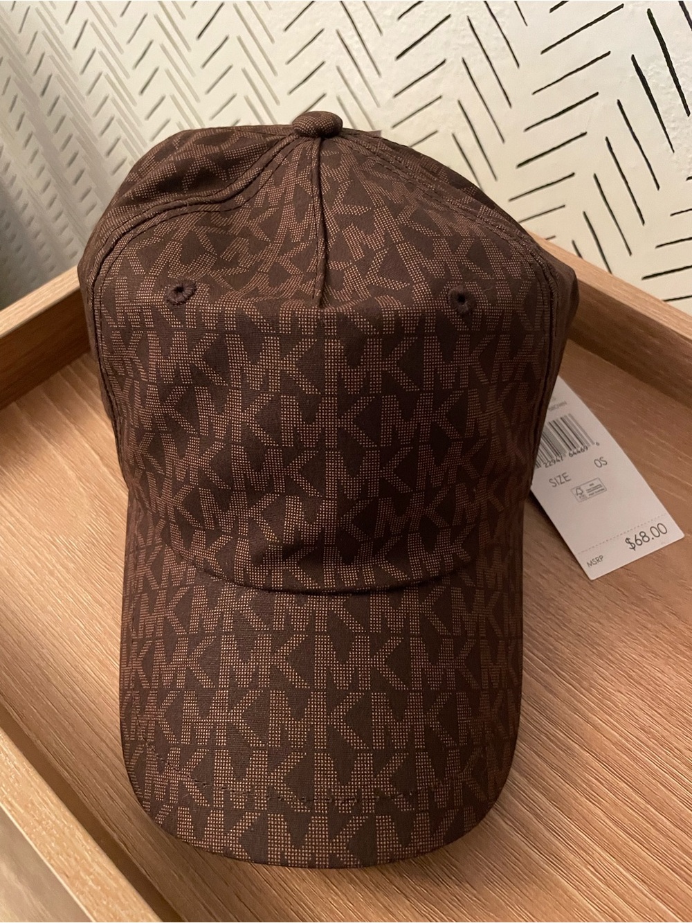 MICHAEL Michael Kors Brown MK Logo Baseball Cap